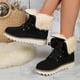 thumbnail image 4 of Zapatos para mujer, de tacón bajo, de piel nobuk, gruesos, hasta media pantorrilla, botas de nieve/algodón, zapatillas para correr, botas vaqueras., 4 of 8