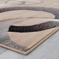 thumbnail image 5 of Allstar Brown / Beige Woven Hand Carved Contemporary. Modern Circles Area Rug (5' 2" x 7' 2"), 5 of 7