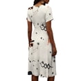 thumbnail image 5 of Halloween Costume Dress for Women 2026 - Short Sleeve V-Neck Halloween Print Casual Fashion Dress for Halloween Parties,Cosplay White B L, 5 of 5