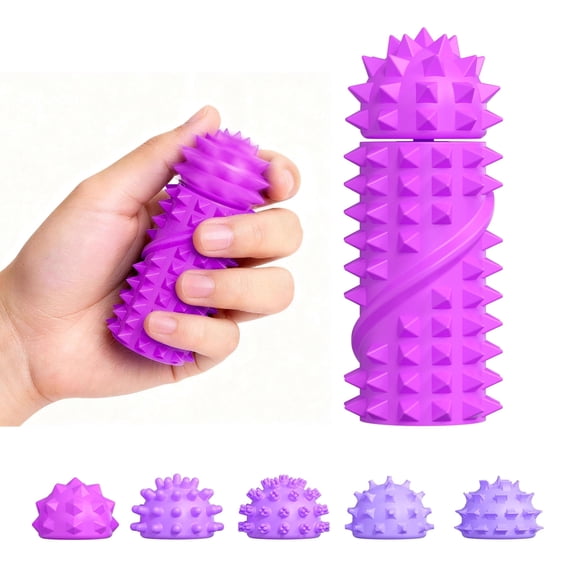 DoDoMagxanadu Pain Stim Fidget Spinner for Adults & Kids, 6 Replaceable Spiky Heads, Pocket-Sized Sensory Stress Relief Toy for Anxiety ADHD Autism, Portable for Office Travel Classroom