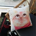 thumbnail image 3 of AH Bright Pink Cat Tree Pillow, 3 of 4