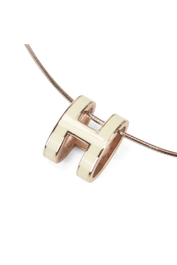 Pre-Owned HERMES POP H Necklace for Women, Ivory
