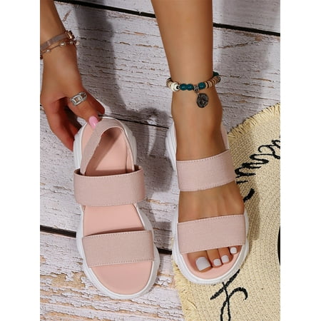 

Women s Slingback Strap Sport Wedge Sandals Pink EUR41(10)