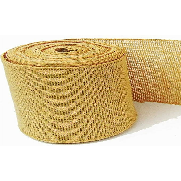 3 Pack Burlap Garland and Wreath Ribbon Wide 5 x 15 Yards Natural Jute 5  Inch 15-feet 3 Rolls, (Natural, 5Inch X 15yards) not Wired