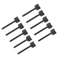 thumbnail image 1 of Uxcell M6 0.12''x0.79'' Tornillo de mariposa 1.18'' Tornillos de varilla métrico de rosca parcial de plástico negro 10 Pcs M4 x1.77" 10, 1 of 3