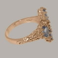 thumbnail image 4 of LBG British Made 10k Rose Gold Natural Diamond & Tanzanite Womens Anniversary Ring - 33 size options - Size 8.5, 4 of 6