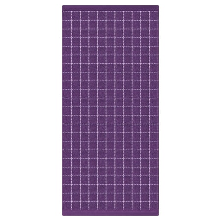Eguiwyn 100% Pure Cotton Absorbent Plaid Kitchen Towels Soft Checkered Dish Towels for Washing Dishes and Wiping Tables Multi Color Lint-Free Household Cleaning Rag Cloths Purple 34*72cm