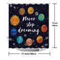 thumbnail image 3 of Cortina de ducha Cartoon Planet Solar System 180 x 180 cm para niños, 3 of 3