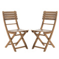 thumbnail image 4 of Tcbosik 2 Pack Folding Dining Chairs for Outdoor, Portable Acacia Wood Chair, Bistro Chair for Garden, Patio, Deck, Backyard, Natural, 4 of 9
