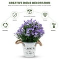 thumbnail image 3 of PAMINGONO Potted Artificial Flower Bonsai Violet 1Pack 6.3X9.4In, 3 of 6