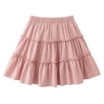 thumbnail image 3 of Pounoo Women's Skirts Elastic High Waist Ruffled Tiered Mini Skirt Casual Summer Wear Lightweight Breathable Loose Fit Flowy Skirts Gift, 3 of 6