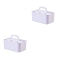 thumbnail image 1 of Inteprter Portalápices con asa, caja de almacenamiento, organizador de papelería, gran capacidad para armario de cocina, armario, cajas de Blanco 2Conjunto, 1 of 1