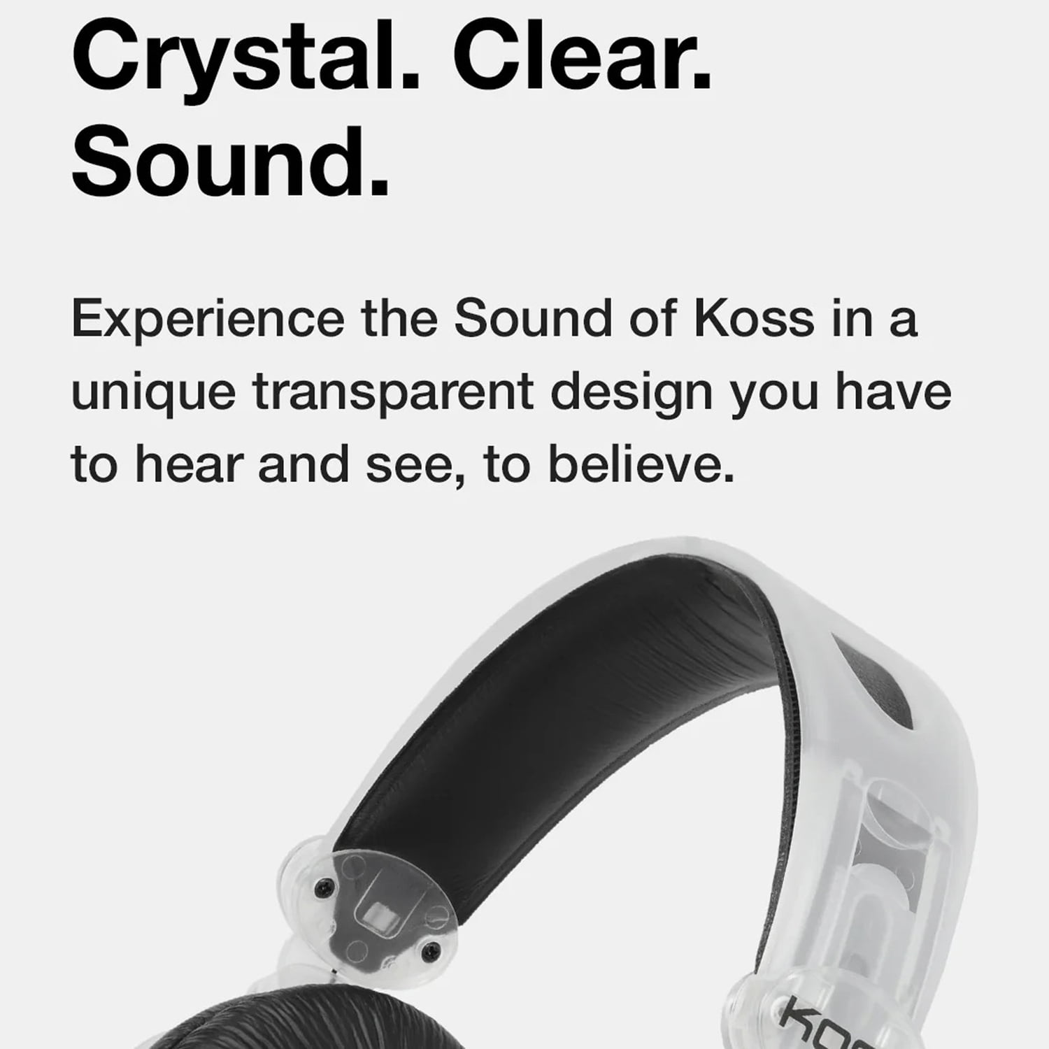Koss CL-80 Full-Size Over-Ear Headphones, Retro Style, Clear, 182270