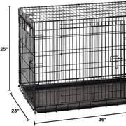 Precision Pet Products Two Door Great Crate Wire Dog Crate, 36 Inch, For Pets 50-70 lbs, With 5-Point Locking System