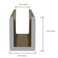 thumbnail image 3 of Brixwell SDCD38BBRZ-CCP72-XCP25 Brushed Bronze 3/8" Fixed Panel Shower Door Deep U-Channel -  72" Stock Length - pack of 25, 3 of 3