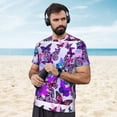 thumbnail image 4 of Wukai Flying Butterflies Print Men's Short-Sleeved Mesh T-Shirt,Quick-Dry Short Sleeve Workout T-Shirt-4X-Large, 4 of 8