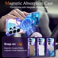 thumbnail image 5 of CASEFIV for Samsung Galaxy S26 Ultra Case,[Magnetic Invisible Stand][Military-Grade Drop Protection] Slim Glossy Marble Pattern Back Shockproof Protective Phone Cover,Purple Marble, 5 of 7