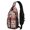 Christmas Knit Reindeer Sleigh Pattern, variant on Christmas Knit Reindeer Sleigh Pattern Sling Backpack, Travel Shoulder Pack with Earphone Port, Breathable Padded Back Gift Ideas for Hiking Cycling Walking