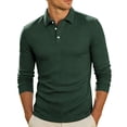 thumbnail image 3 of Vetsdori Long Sleeve Tshirts for Men Sweatshirt Winter Pullover Button up Work Plain Collar Casual Mens Tops, 3 of 9
