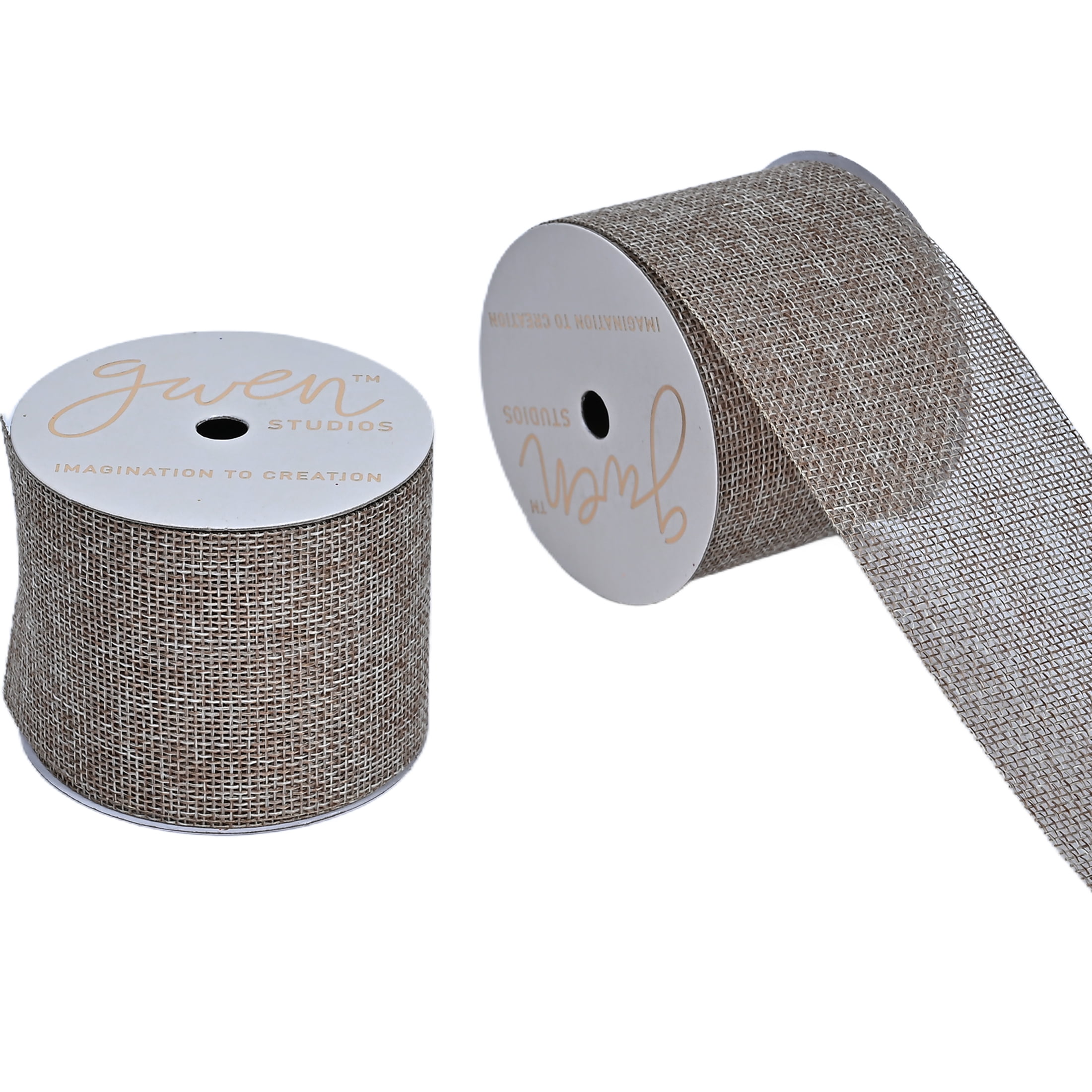 Gwen Studios 2.5" Natural Saddle Ribbon, 3 Yards