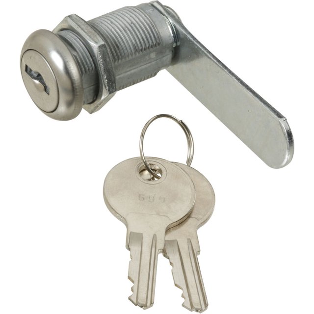 Cerradura para armarios y cajones National Hardware, acero cromado y plateado