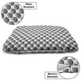 thumbnail image 3 of Geometric Circle Pet Bed, Continuous Rippling Twisted Inner Circular Horizontal Arc Model Print, Resistant Pad for Dogs and Cats Cushion with Removable Cover, 24" x 39", Black White, by Ambesonne, 3 of 4