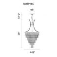 thumbnail image 3 of CWI Lighting Chique 9 Light Traditional Metal Chandelier in Chrome, 3 of 3