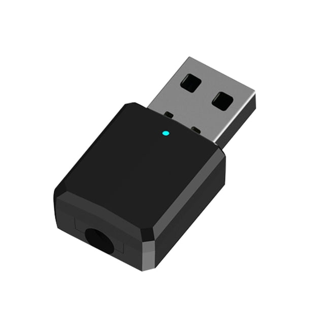USB Bluetooth 5.0 Transmisor Receptor 2 en 1 3.5 mm AUX Cable TV PC Auriculares Adaptador de audio, Negro Yuarrent EL1985-01