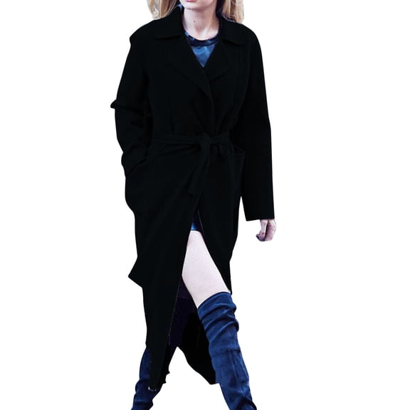Vedolay Jacket Women Long Sleeve Button Down Blazer Jacket Coat Outwear with Pockets Black,2XL
