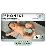 The Honest Company Clean Conscious Disposable Baby Diapers Above It All Print Size 2 (12–18 lbs) 32 Count