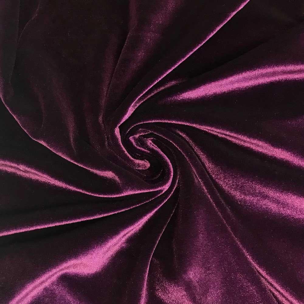 Stretch Velvet Fabric 60'' Wide by the Yard for Sewing Apparel Costumes
