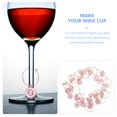 thumbnail image 3 of unbranded 26Ud Adornos Reutilizables Para De Vino Color Rosa Con Letras Señaladoras Para Reuniones, 3 of 6