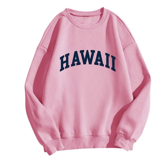 Tops for Women 2025 Fall Loose Fit Crew Neck Long-sleeved Puff Cold Shoulder Drawstring Graphiprint Hoodie Cotton Pullover Sweatshirts(Pink,XXL)