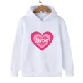 thumbnail image 3 of Sudadera con capucha de forro polar con estampado de dibujos animados de Barbie para niña, sudadera Kawaii de manga larga, ropa para bebé, primavera y otoño, 3 of 5