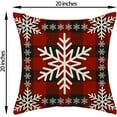 thumbnail image 2 of Christmas Pillow Covers 20x20 Inch 2 Pcs Vintage Buffalo Plaid Checked Snowflake Decor Throw Pillows Winter Xmas Holiday Farmhouse Decoration Pillowcase Linen Cushion Cover for Couch Sofa Bed, 2 of 6