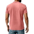 thumbnail image 3 of HAJWOH Men's Polo Shirts with Collar Short Sleeve Distressed Washed Cotton T-Shirts Button Casual Summer Tee Tops Clothing, 3 of 4
