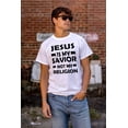 thumbnail image 4 of Jesus Is My Savior Not My Religion Plus Size Crewneck Graphic Tee Shirt Brisco Brands 2X, 4 of 5