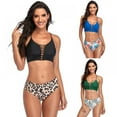 thumbnail image 2 of Women‘s Bikini Swimsuit Floral Print Lace Up Multi Color Two Piece Bathing Suit  Sexy Polyester Quick Drying Comfortable Bikini, 2 of 10