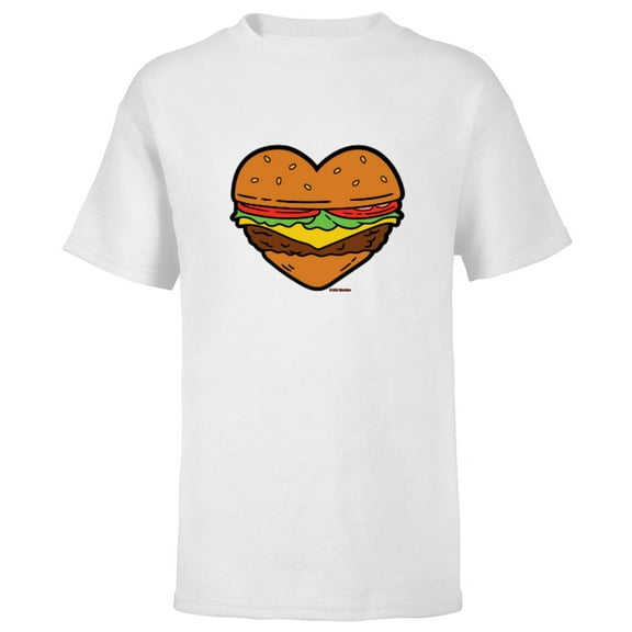 Bob’s Burgers Ketchup and Mustard Heart - Short Sleeve T-Shirt for Kids - Customized-White