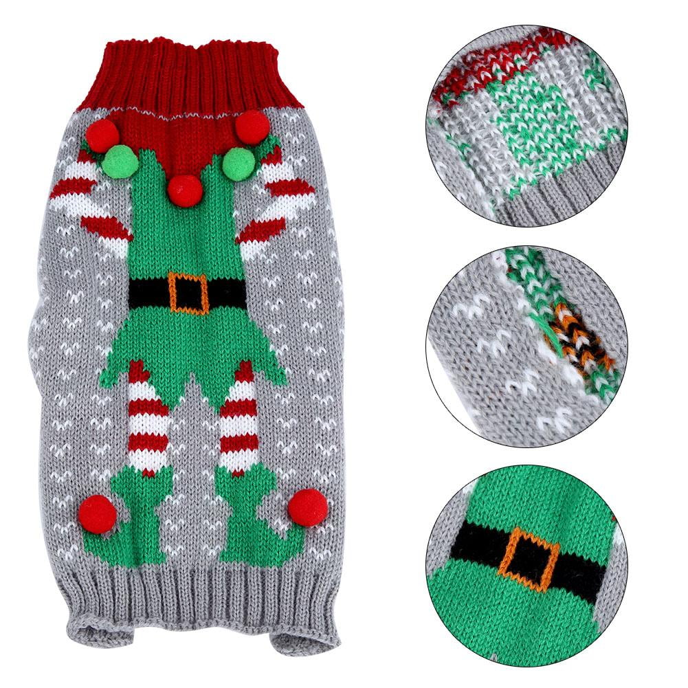 Écharpe Tricotée Pour Chien/chat - Thème Père Noël Rouge - Taille M (tour De Cou Max ~38 Cm) - Hiver - Cadeau Pour Animal