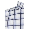 thumbnail image 3 of Tasso Elba Mens Windowpane Button Up Shirt, Blue, Small, 3 of 3