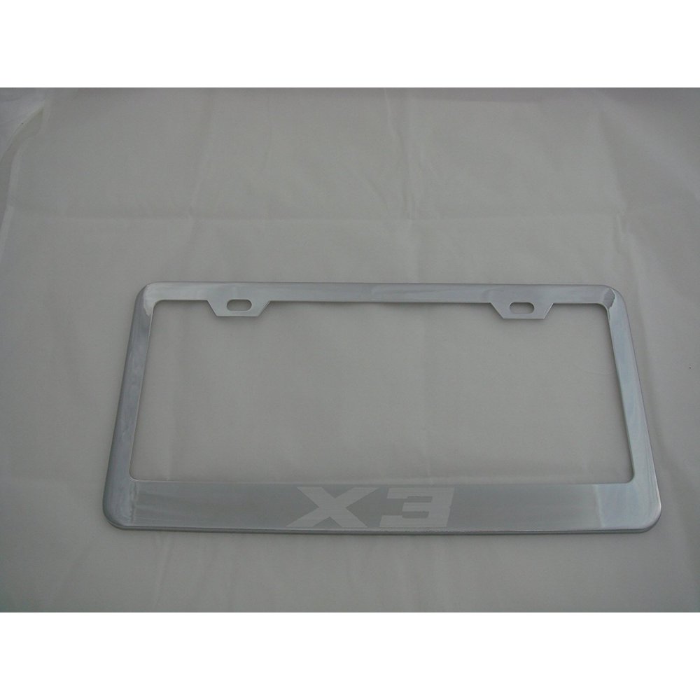 BMW X3 Chrome License Plate Frame with Caps, By None