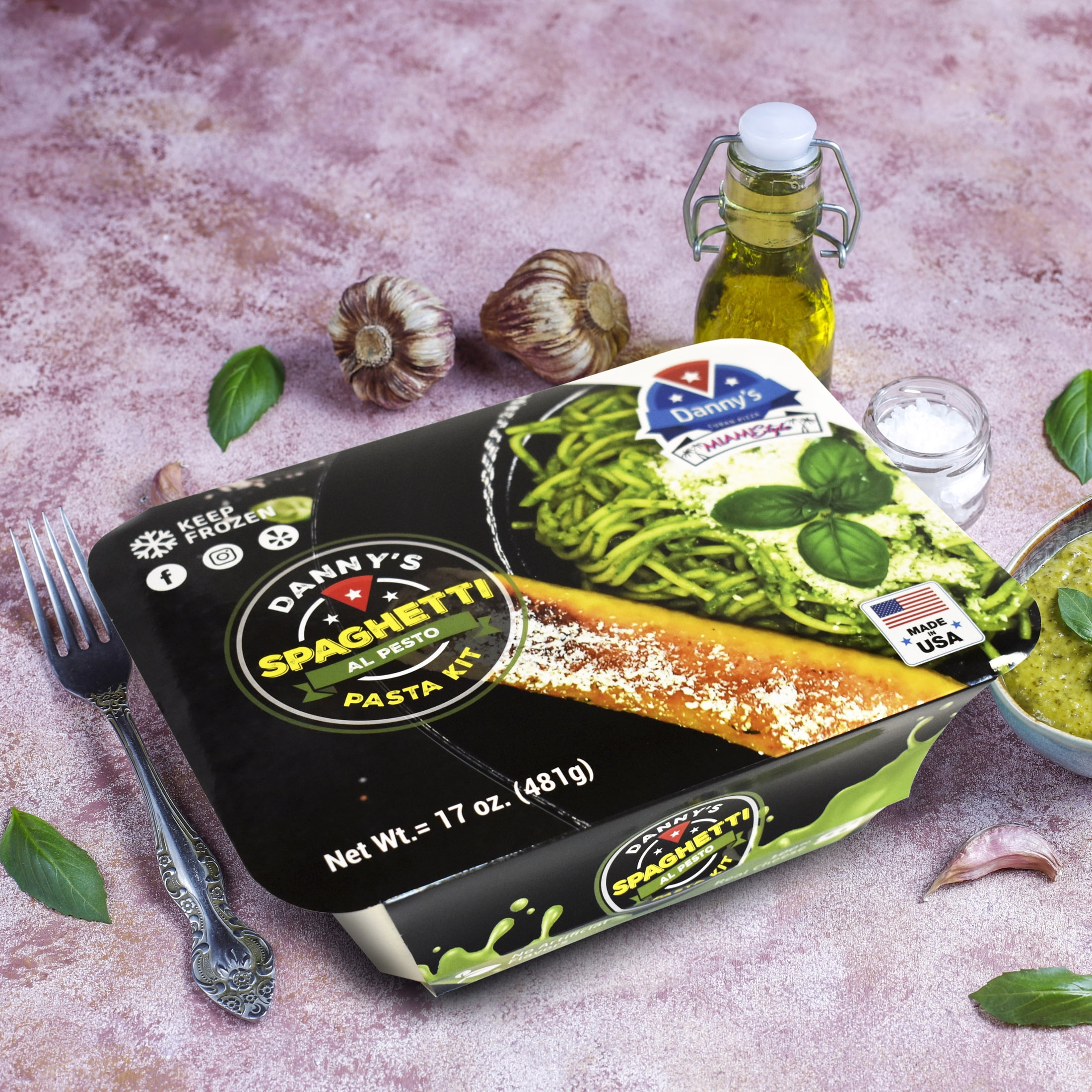 Danny's Pizza. Spaghetti Al Pesto Pasta Kit