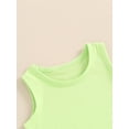 thumbnail image 6 of Nygoyerh Toddler Little Boys Girls Solid Color Shorts Sets Sleeveless Tank Tops with Elastic Waist Shorts 2Pcs 6M-4T Kids Casual Summer Outfits for Daily Vacation, 6 of 9