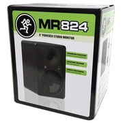 (2) Mackie MR824 8” 85w Powered Studio Monitor Speakers+Stands+Isolation Pads