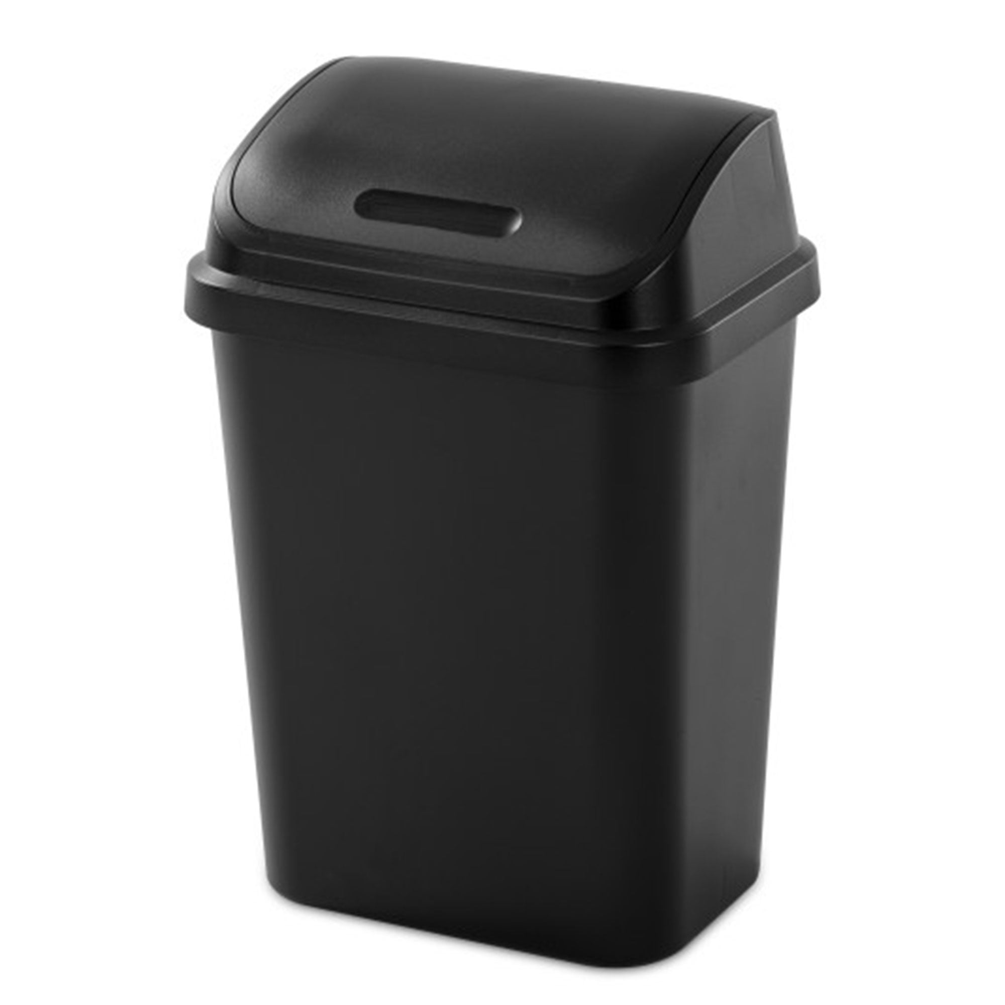 Sterilite 7.8 Gallon SwingTop Kitchen Wastebasket Trash Can, Black(12 Pack)