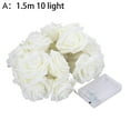 thumbnail image 2 of Flower String Lights, Artificial Rose Garland with Lights, Battery Operated Indoor Outdoor Fairy String Lights for Wedding Bedroom Garden Patio Home Party Wall, 2 of 7