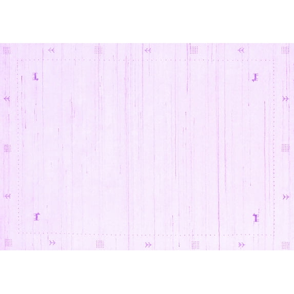 Ahgly Company Indoor Rectangle Solid Purple Modern Area Rugs, 5' x 8'