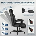 thumbnail image 4 of Homall Massage Office Chair with Heat and 6 Vibration Points,High Back Executive Ergonomic Computer Desk Chair with Reclining Backrest and Footrest,PU Leather,Black, 4 of 7