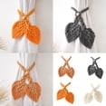thumbnail image 2 of Curtain Tieback Double Leaf Tassels Rope Holdback for Wedding Parties Decors, 2 of 16